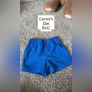 Carter's Bright Blue Toddler Knit Shorts